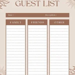Guest List Organizer