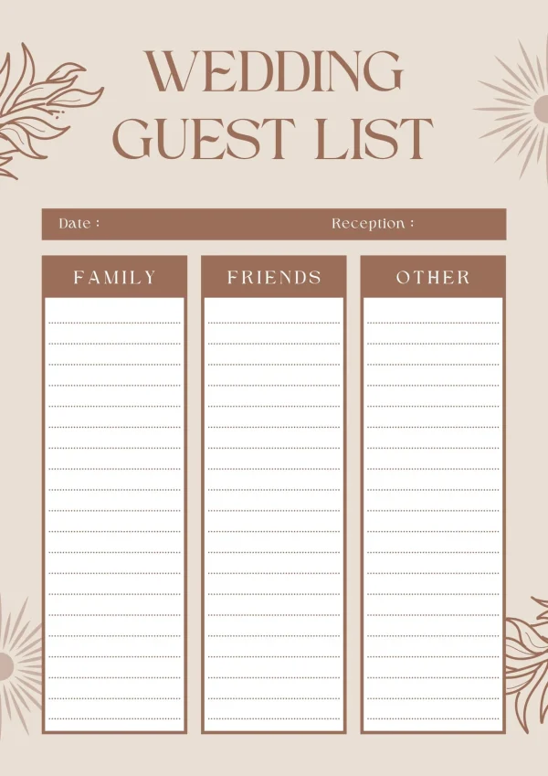 Guest List Organizer