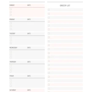 Meal Planner with Grocery List