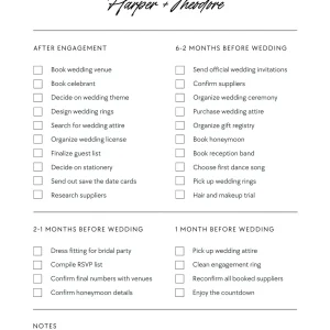 Wedding Checklist Planner