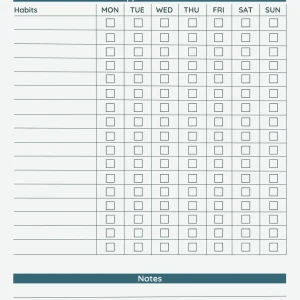 Weekly Cleaning Schedule