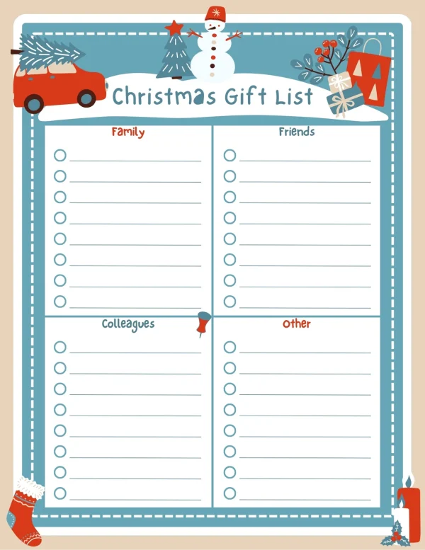 Holiday Gift Planner