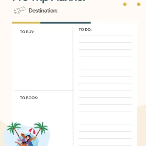 Pre-Trip Countdown Planner