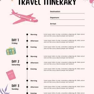 Travel Itinerary Template