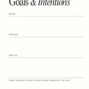 Affirmation & Intentions Page