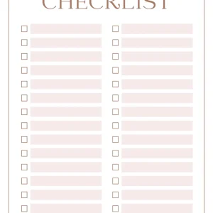 Packing Checklist Printable